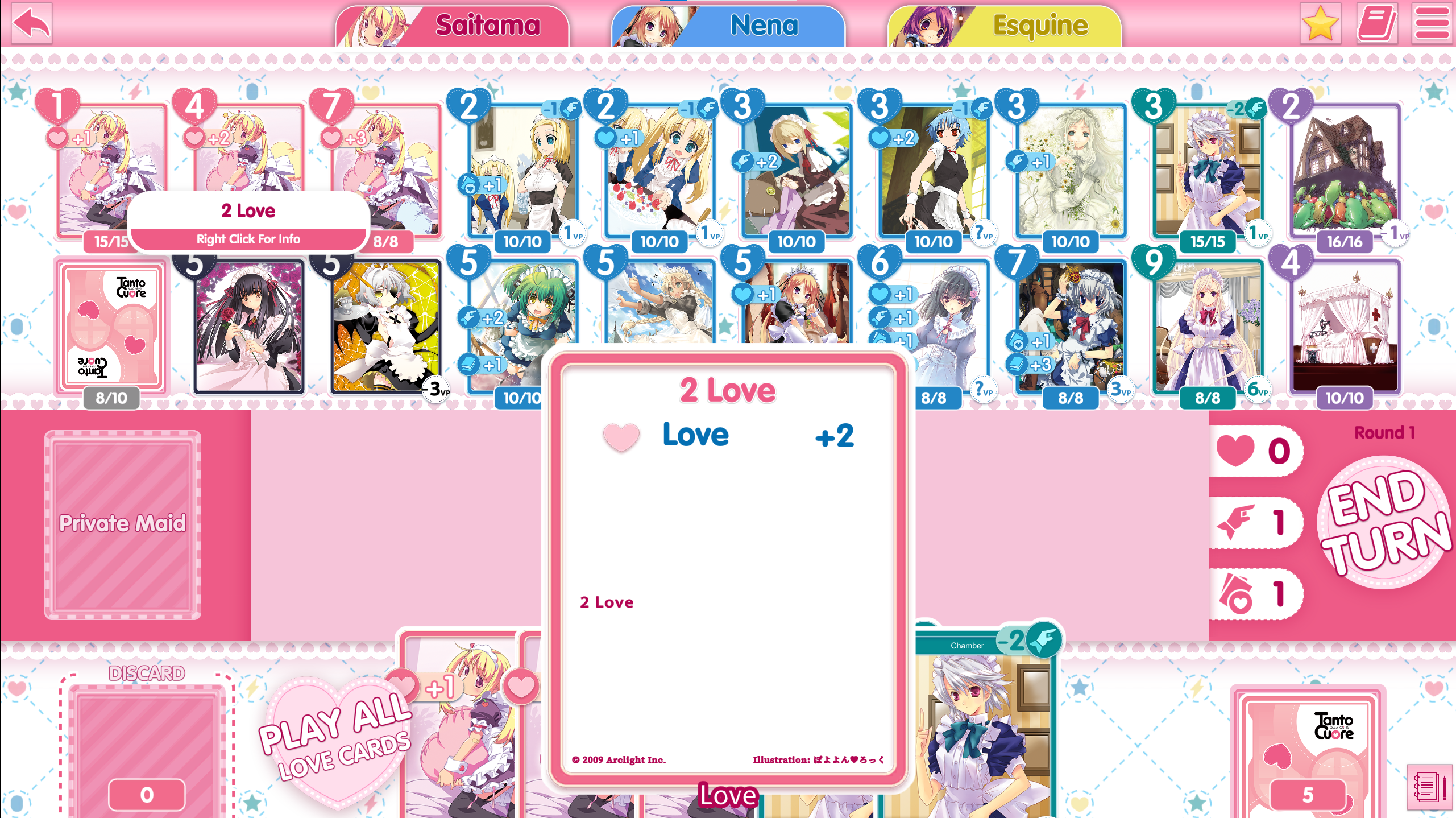 tanto cuore card sleeves Each round Tanto Cuore Board Game Accessories