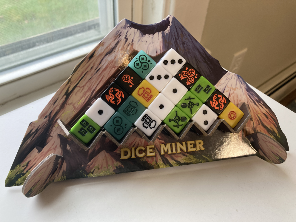 Image of filled dice mountain.